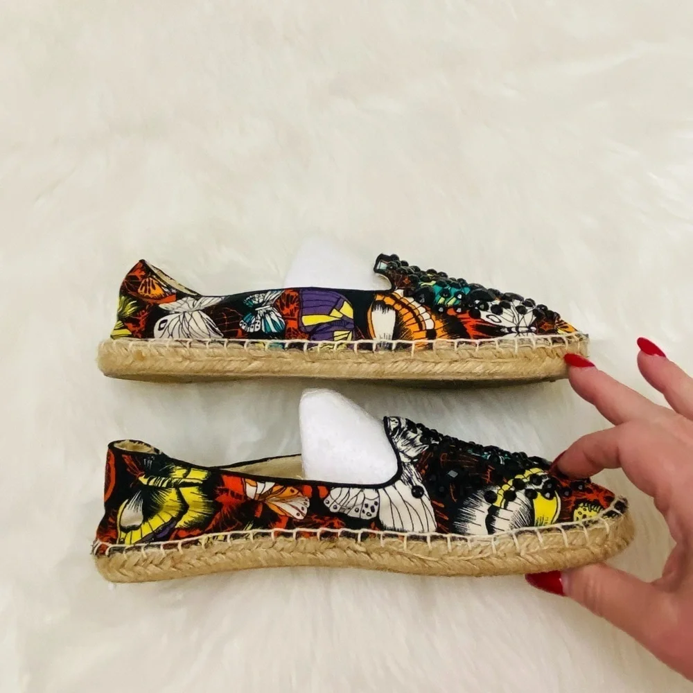 Head Over Heels by Dune Gesper studded espadrilles, Sz. 8